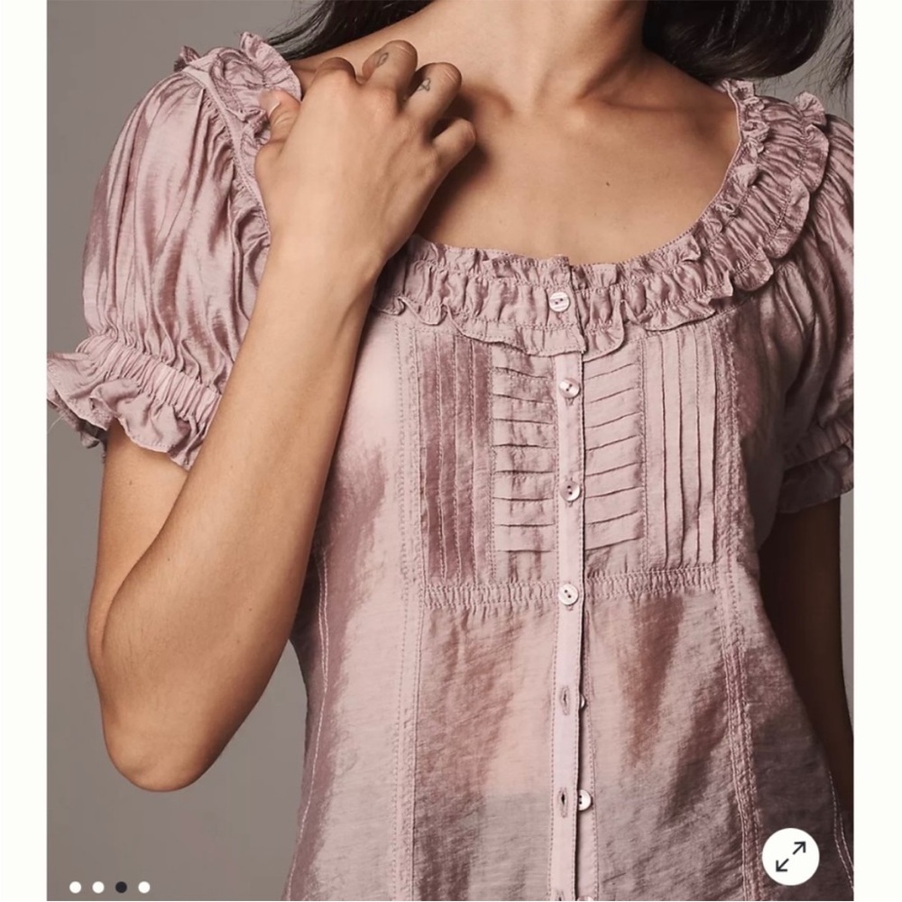 Anthropologie Pilcro Lavender Button-Down Blouse